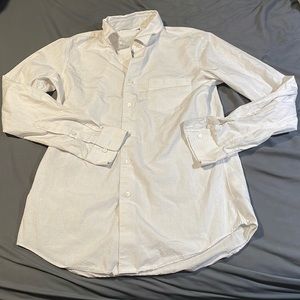 💜5 for $25 Uniqlo white checked longsleeve dress shirt